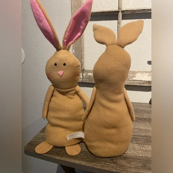 Set of 2 tan bunnies - Picture 2 of 2